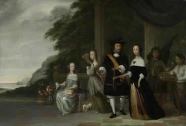 Il capo mercante della VOC Batava Pieter Cnoll e la sua famiglia, 1665